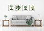 Wallity FRJ04 Conjunto de 4 Lienzos Decorativos Multicolor